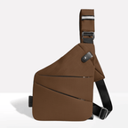 Anti-Theft Sling Bag RFID Blocking Crossbody Chest Bag Water-Repellent Slim Shoulder Bag with Cut-Resistant Strap for Travel and Commuting