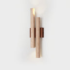 Modern Travertine Stone Wall Sconce With Warm LED Glow — Harbor Light Co.