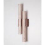 Modern Travertine Stone Wall Sconce With Warm LED Glow — Harbor Light Co.