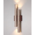 Modern Travertine Stone Wall Sconce With Warm LED Glow — Harbor Light Co.
