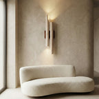 Modern Travertine Stone Wall Sconce With Warm LED Glow — Harbor Light Co.