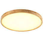 Ultra Slim Round Wood Ceiling Light with LED Light