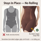 Seamless Full Body Shaping Bodysuit with Wire-Free Bust and Snap Crotch