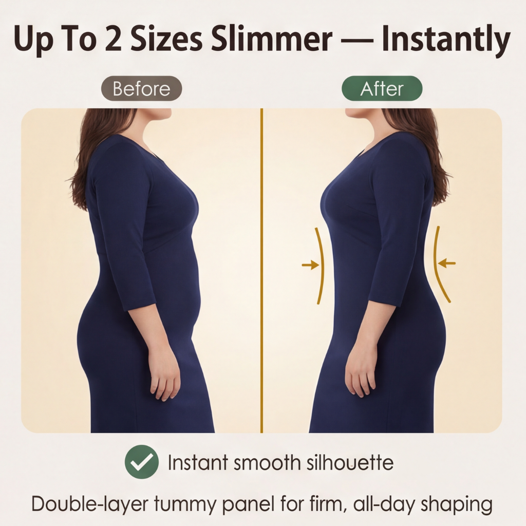 Seamless Full Body Shaping Bodysuit with Wire-Free Bust and Snap Crotch