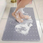 Non-Slip Bathtub Mat with Suction Cups Quick Drying Rubber Bath Mat with Drainage Holes for Tub and Shower