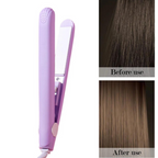 Mini Flat Iron Ceramic Hair Straightener and Curler Two in One Travel Hair Styling Iron for Short Hair and Bangs