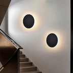Modern Round LED Light Wall Sconce with Halo Backlight