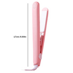Mini Flat Iron Ceramic Hair Straightener and Curler Two in One Travel Hair Styling Iron for Short Hair and Bangs