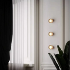Modern Glass LED Light Wall Sconce with Concentric Ring Design