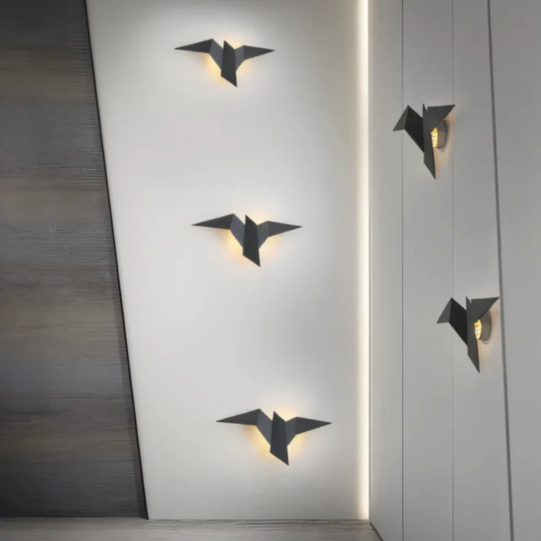 Origami Style LED Light Wall Sconce for Modern Interiors