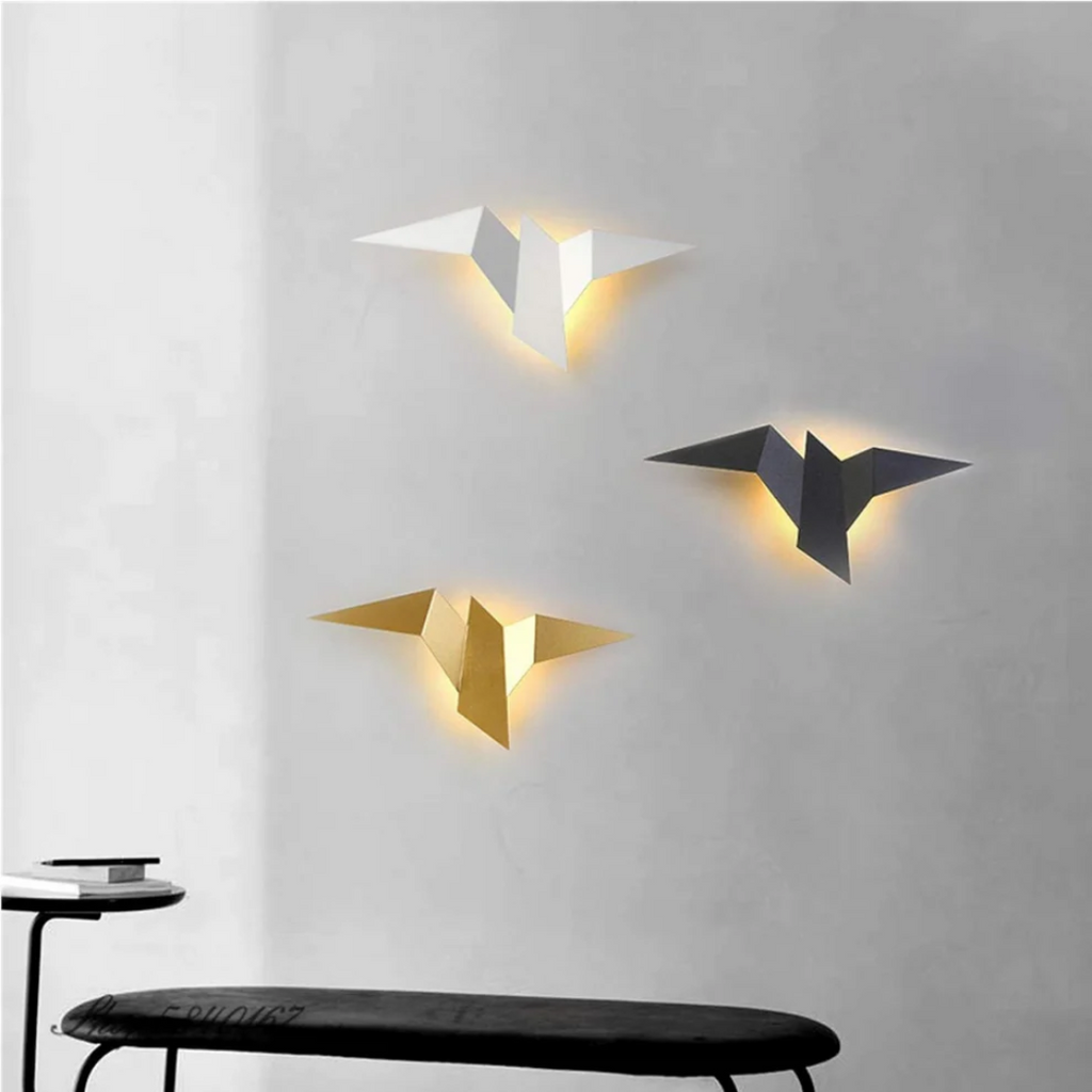 Origami Style LED Light Wall Sconce for Modern Interiors