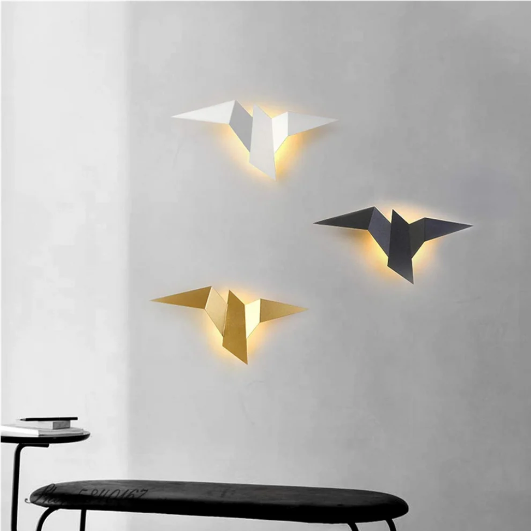 Origami Style LED Light Wall Sconce for Modern Interiors