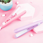 Mini Flat Iron Ceramic Hair Straightener and Curler Two in One Travel Hair Styling Iron for Short Hair and Bangs