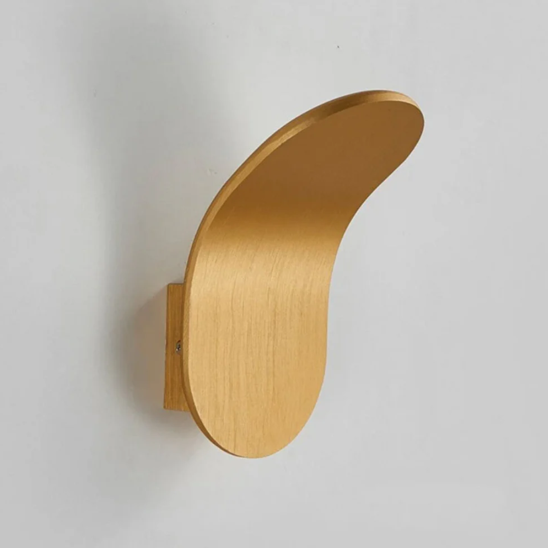 Scandinavian Metal LED Light Wall Sconce with Curved Shade