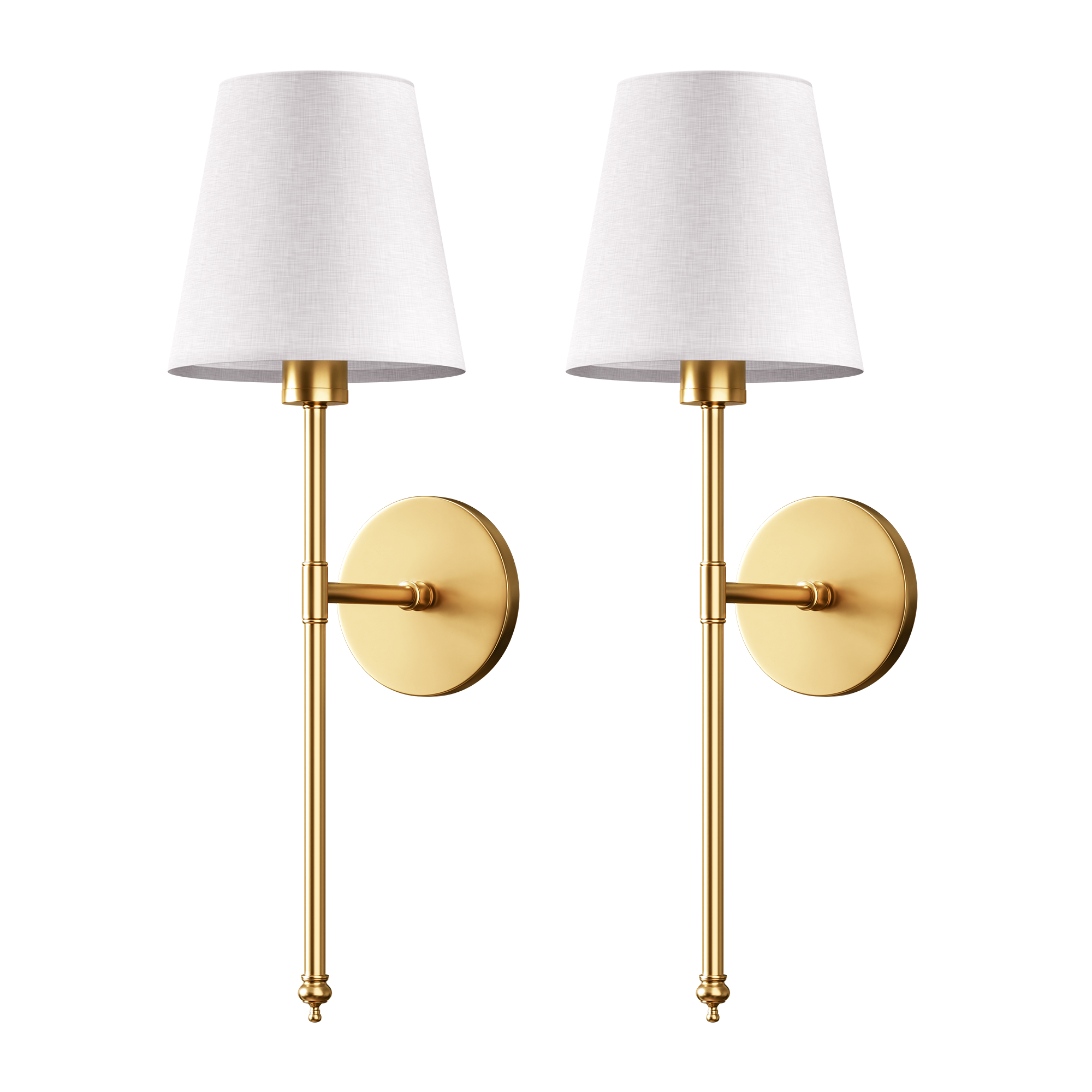 Cordless Rechargeable Wall Sconce 2 Pack LED Light with Fabric Shade
