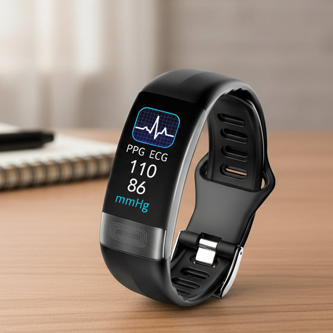 Smart Watch Fitness Tracker with ECG Heart Rate Blood Pressure and Sleep Monitoring Water-Resistant Activity Tracker for iPhone and Android