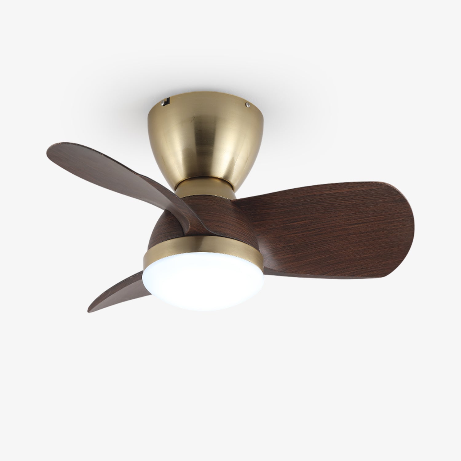 Modern 3-Blade Wooden Ceiling Fan Light with Flush Mount