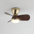 Modern 3-Blade Wooden Ceiling Fan Light with Flush Mount