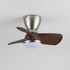Modern 3-Blade Wooden Ceiling Fan Light with Flush Mount