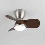 Modern 3-Blade Wooden Ceiling Fan Light with Flush Mount