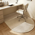 Office Chair Mat for Hardwood Floors Non-Slip Semi Round Desk Chair Rug Polyester Floor Protector for Home Office and Gaming