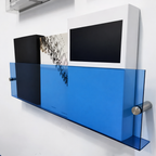 Acrylic Floating Wall Shelf Magazine Display Storage Organizer Wall Mounted Book Rack for Living Room Bedroom and Office