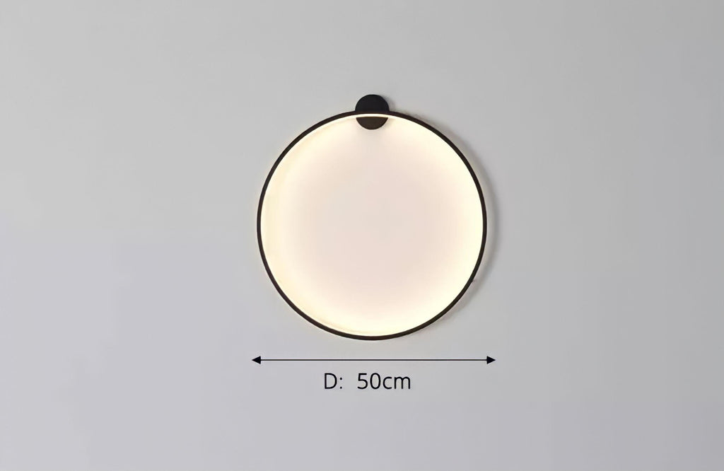 Modern Round Backlit Wall Sconce with Warm Glow