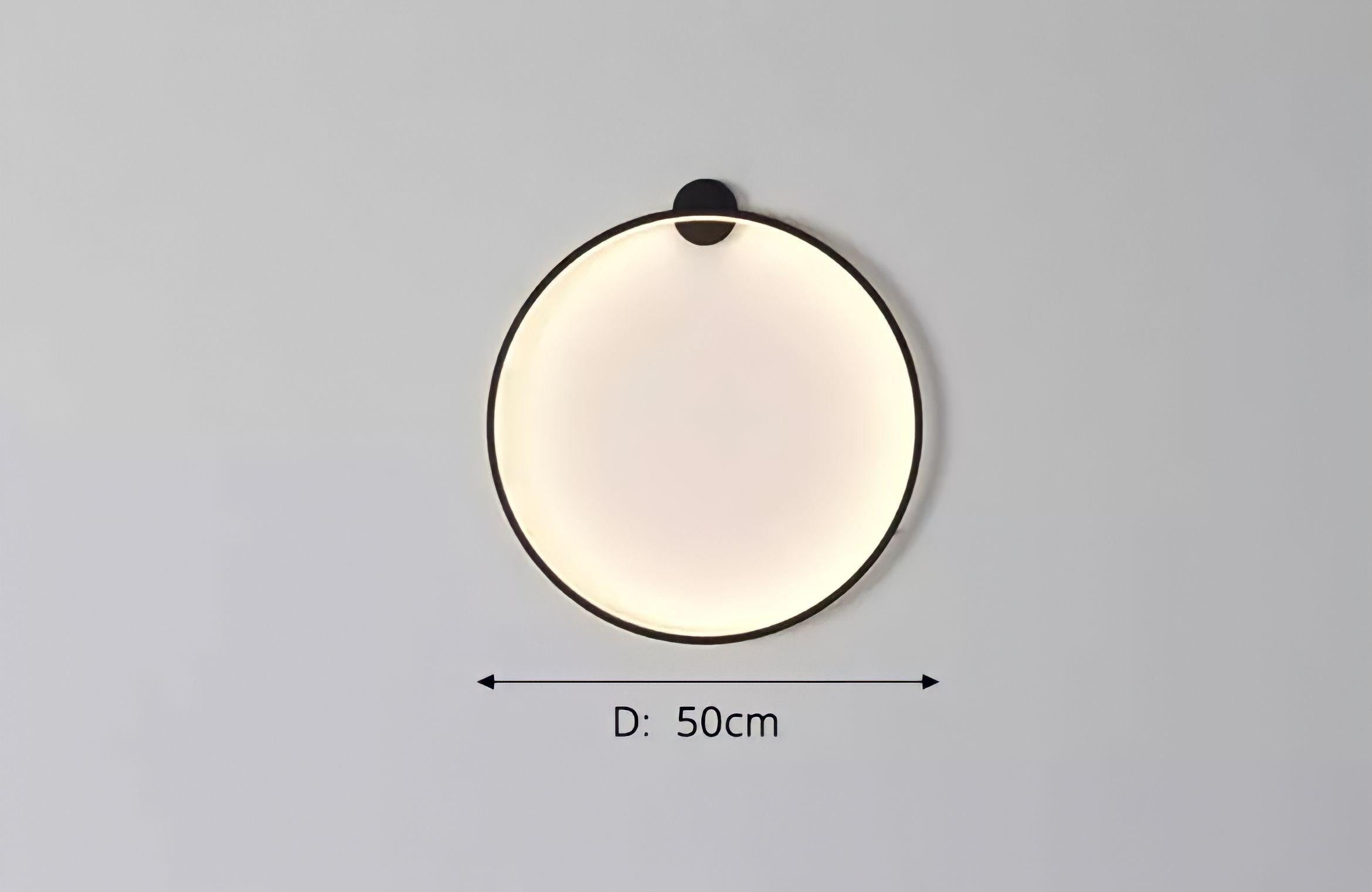 Modern Round Backlit Wall Sconce with Warm Glow