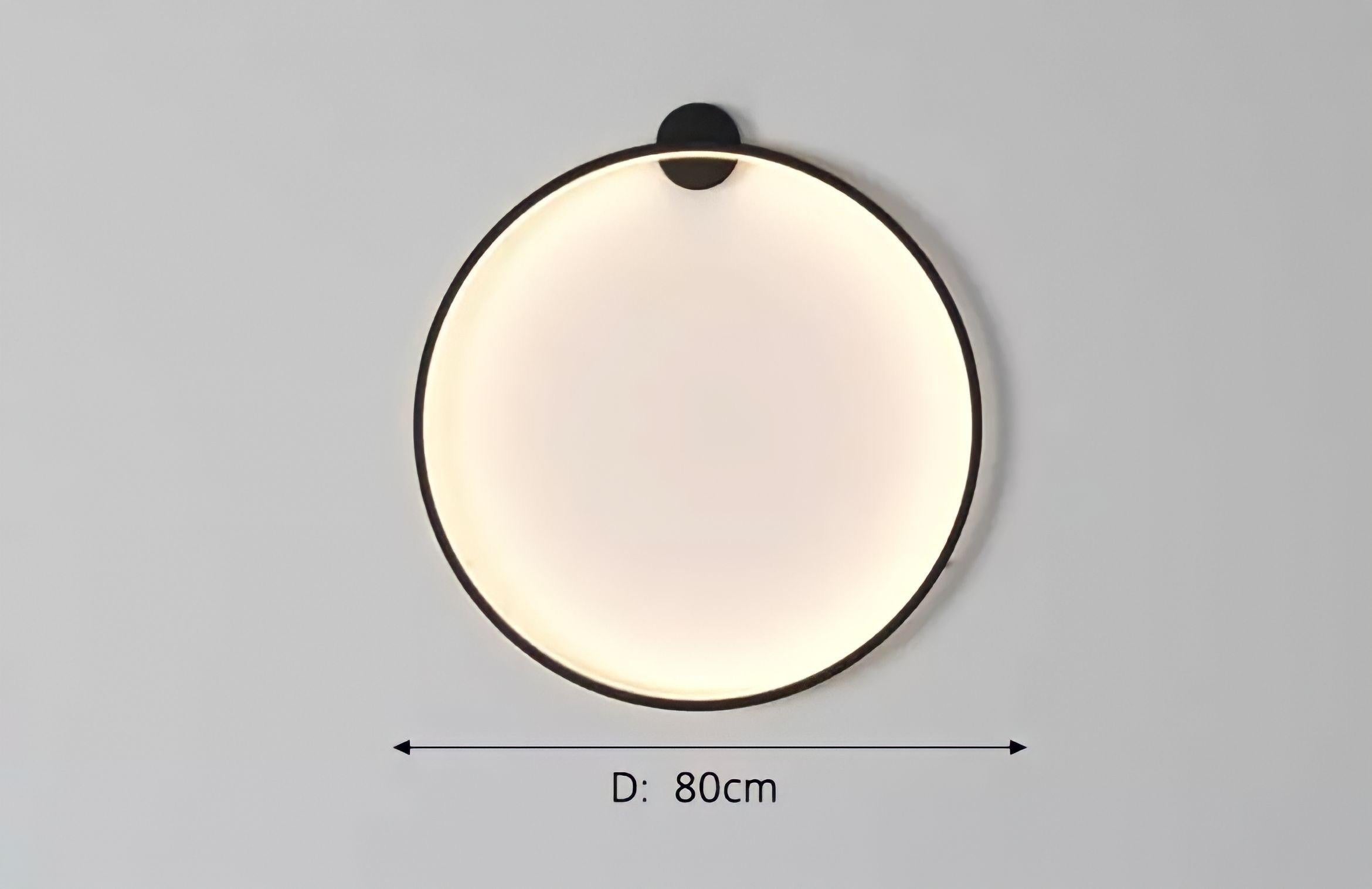 Modern Round Backlit Wall Sconce with Warm Glow