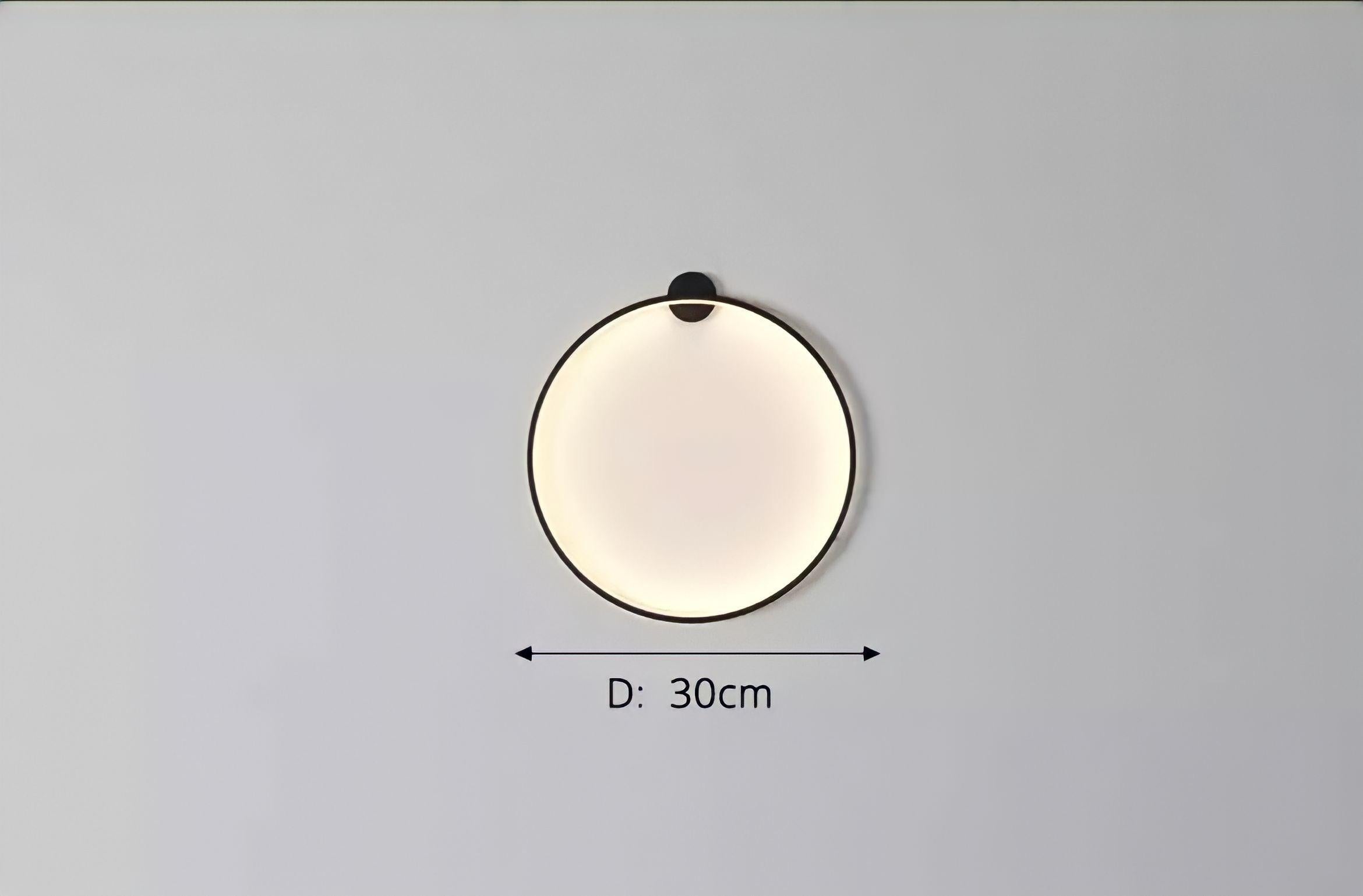 Modern Round Backlit Wall Sconce with Warm Glow
