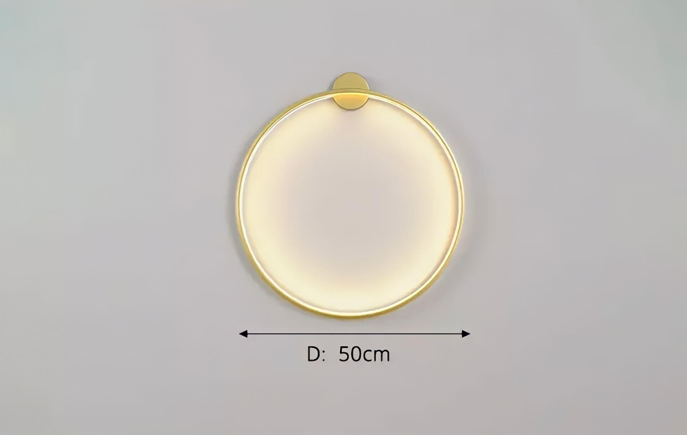 Modern Round Backlit Wall Sconce with Warm Glow