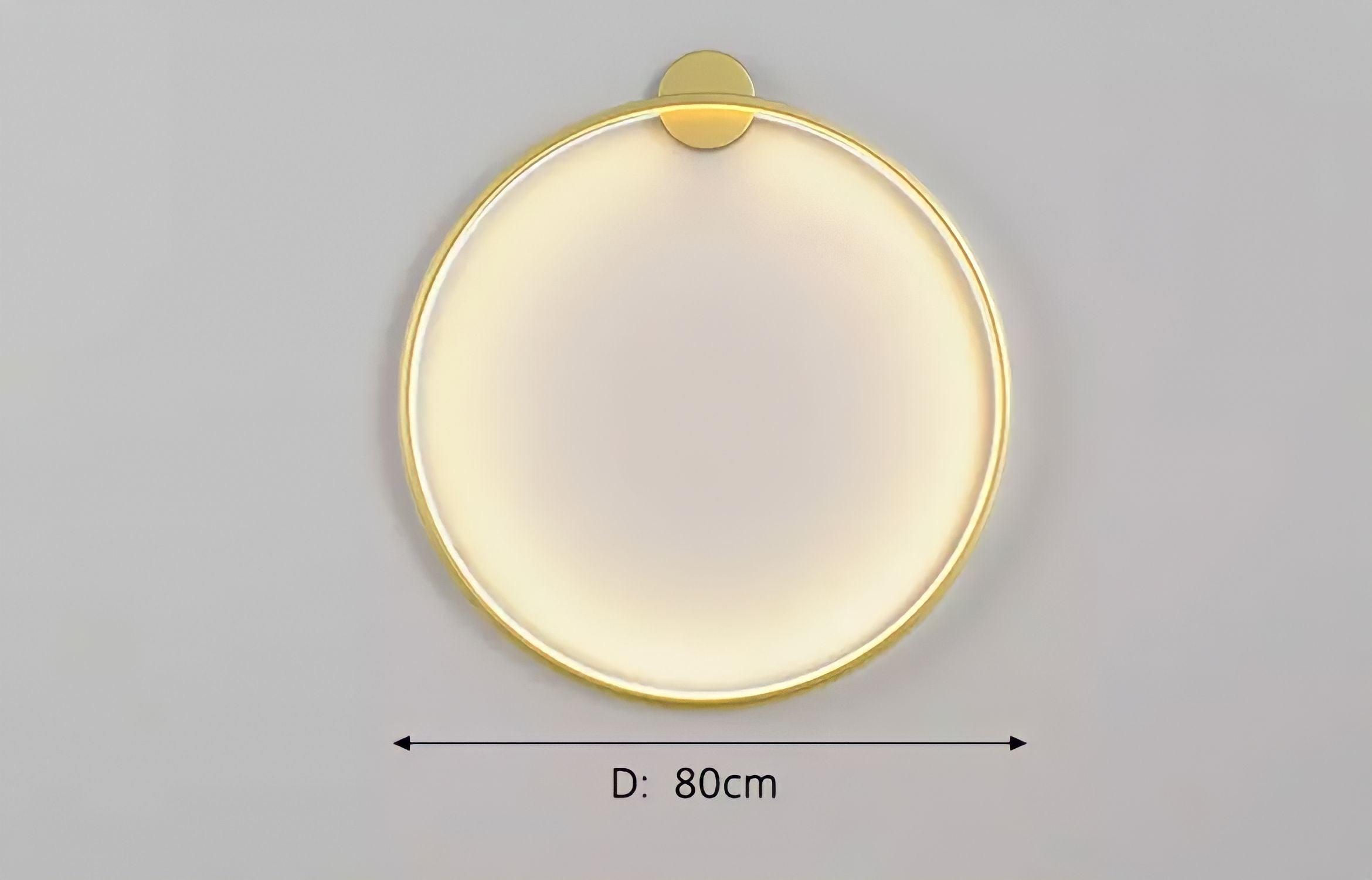 Modern Round Backlit Wall Sconce with Warm Glow