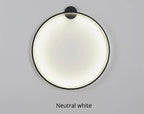 Modern Round Backlit Wall Sconce with Warm Glow