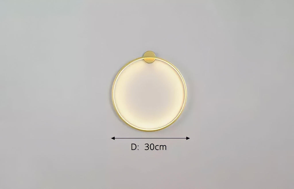 Modern Round Backlit Wall Sconce with Warm Glow