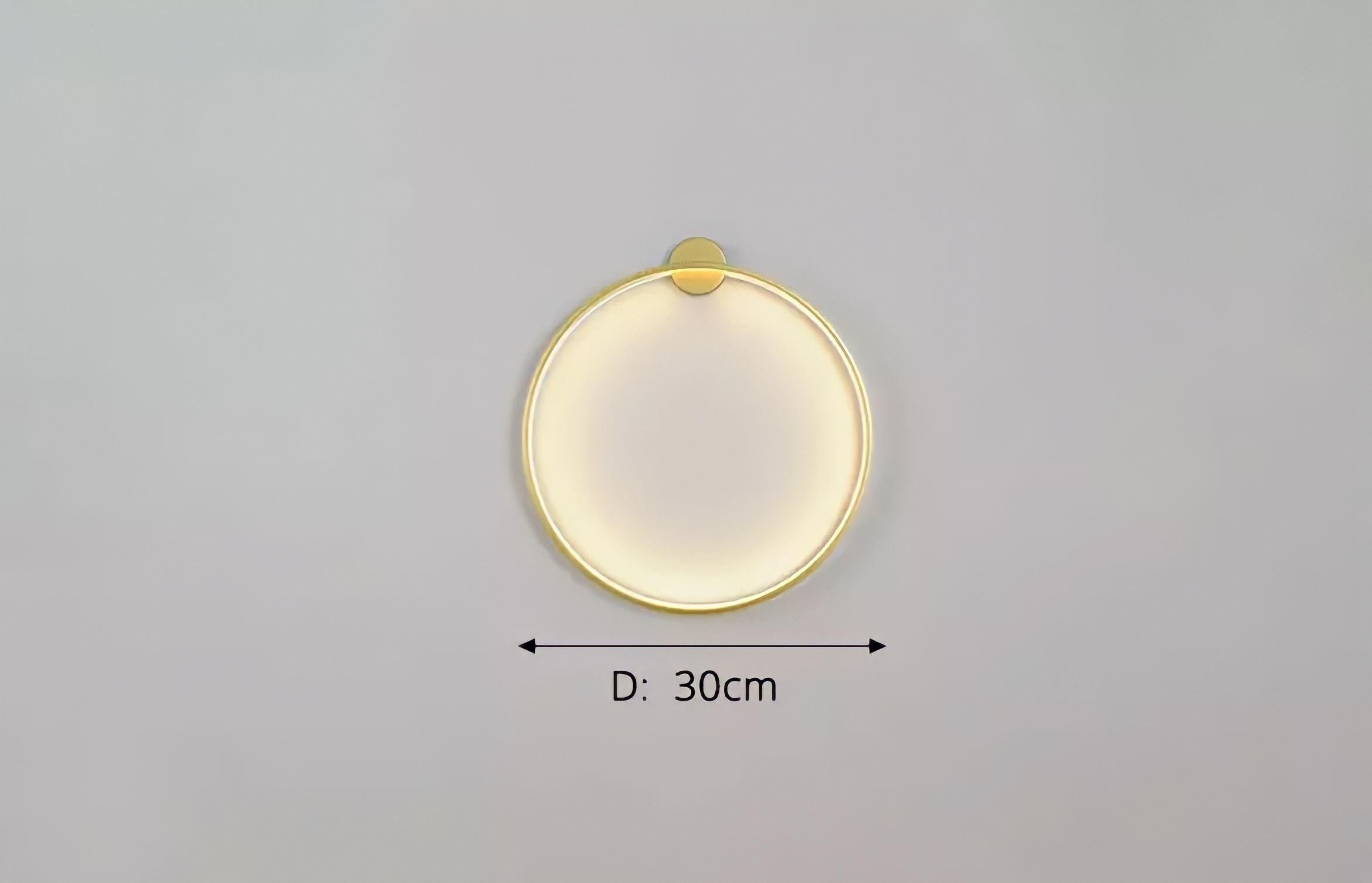 Modern Round Backlit Wall Sconce with Warm Glow