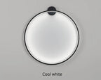 Modern Round Backlit Wall Sconce with Warm Glow