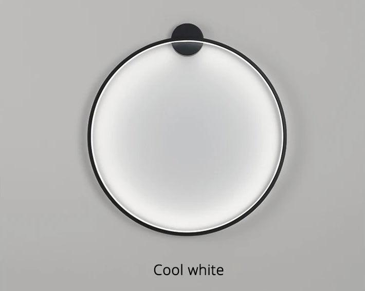 Modern Round Backlit Wall Sconce with Warm Glow