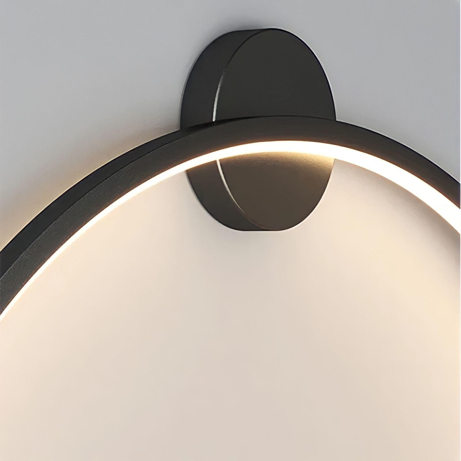 Modern Round Backlit Wall Sconce with Warm Glow