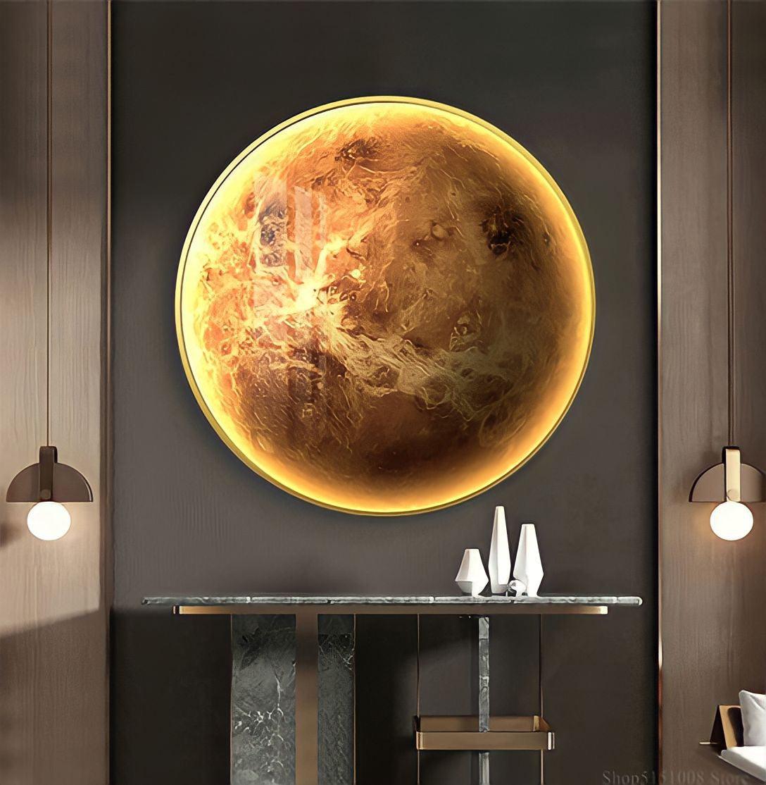 Circle Galaxy Wall Sconce Round Planet Effect Wall Light