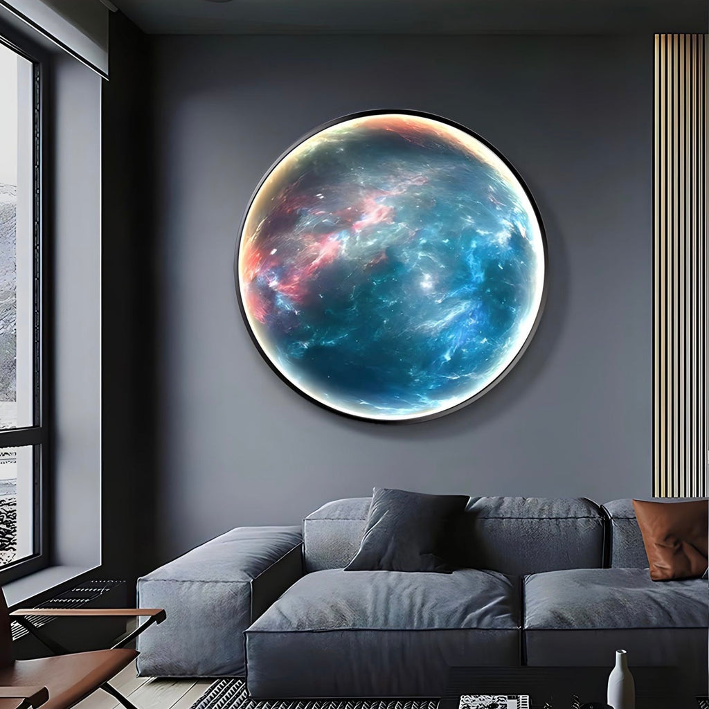 Circle Galaxy Wall Sconce Round Planet Effect Wall Light