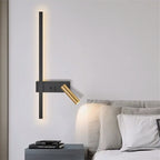 Modern Reading Wall Sconce with Backlight and Adjustable Spotlight