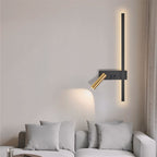 Modern Reading Wall Sconce with Backlight and Adjustable Spotlight