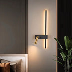 Modern Reading Wall Sconce with Backlight and Adjustable Spotlight