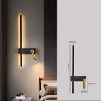 Modern Reading Wall Sconce with Backlight and Adjustable Spotlight