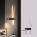 Modern Reading Wall Sconce with Backlight and Adjustable Spotlight