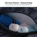 Sports Duffel Bag with Shoe Compartment Water-Repellent Oxford Fabric Travel Gym Bag with Multiple Pockets and Shoulder Strap