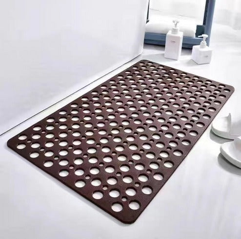 Non-Slip Antibacterial Shower Mat with Drainage Holes and Suction Cups Quick Drying Bath Tub Mat