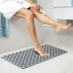 Non-Slip Shower Mat with Suction Cups and Drain Holes Anti-Slip Bathtub Mat Quick-Drying Washable PVC Bath Mat for Shower and Tub
