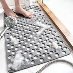 Non-Slip Shower Mat with Suction Cups and Drain Holes Anti-Slip Bathtub Mat Quick-Drying Washable PVC Bath Mat for Shower and Tub