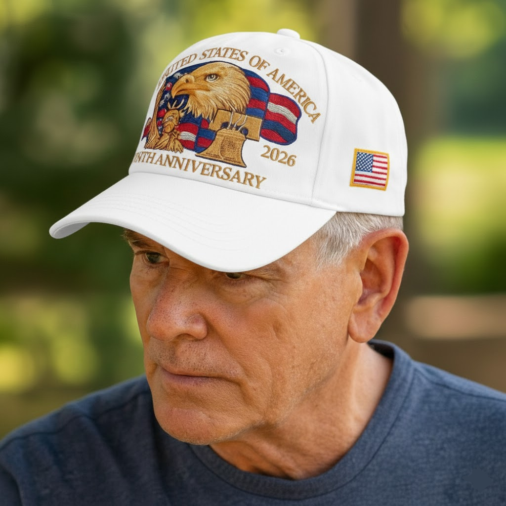 Patriotic Baseball Cap Embroidered Eagle and Flag Anniversary Veterans Hat Adjustable Strap Cotton Blend Dad Hat for Men